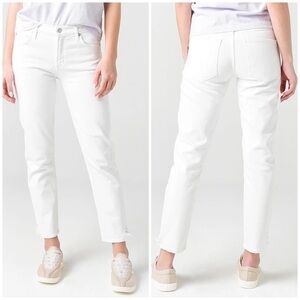NWOT AGOLDE Toni Jeans 32 Mid Rise Straight leg white